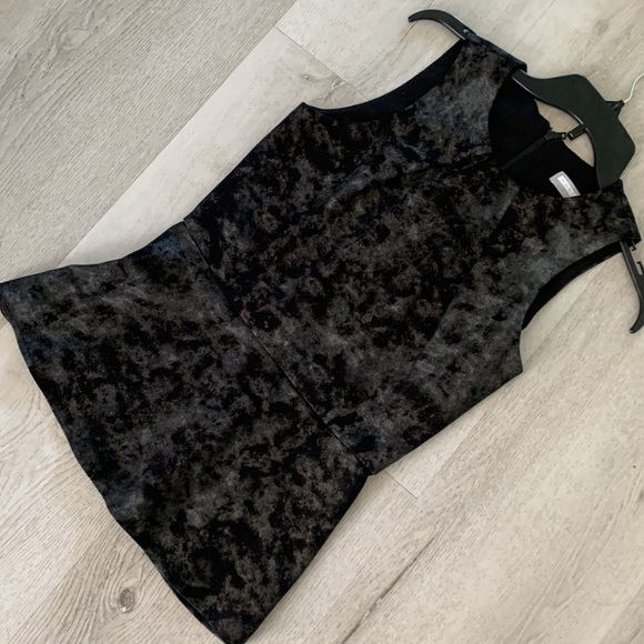 Hunter Bell New York peplum Simmer black gray Tank Top size Small blouse career - Picture 10 of 11